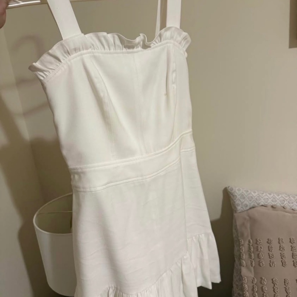 Aqua white dress